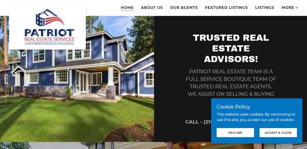 GoDaddy website examples.