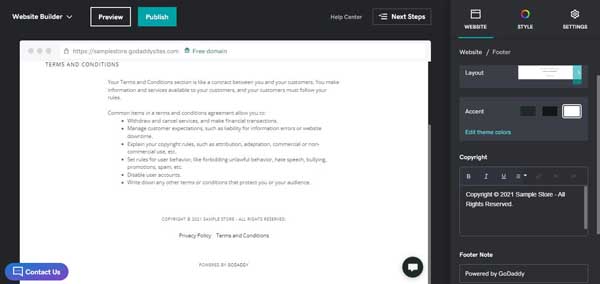 How to use the GoDaddy website builder.