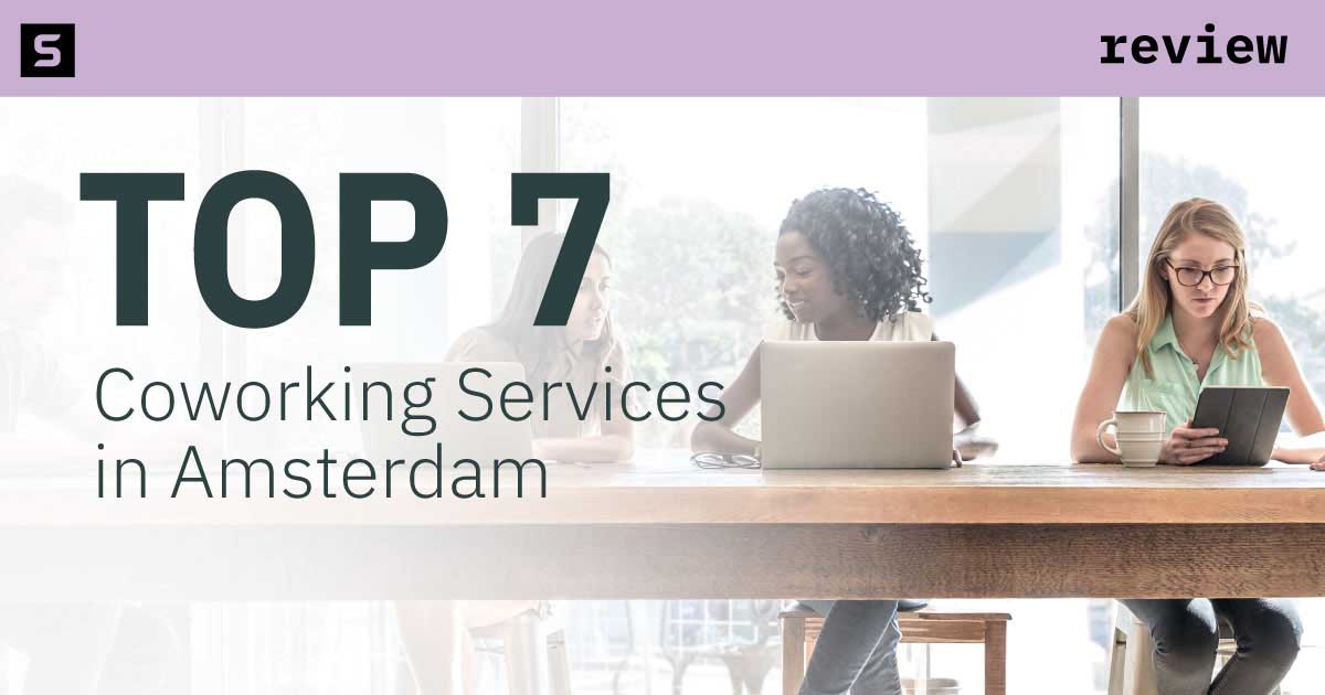 Woman working in a coworking workspace