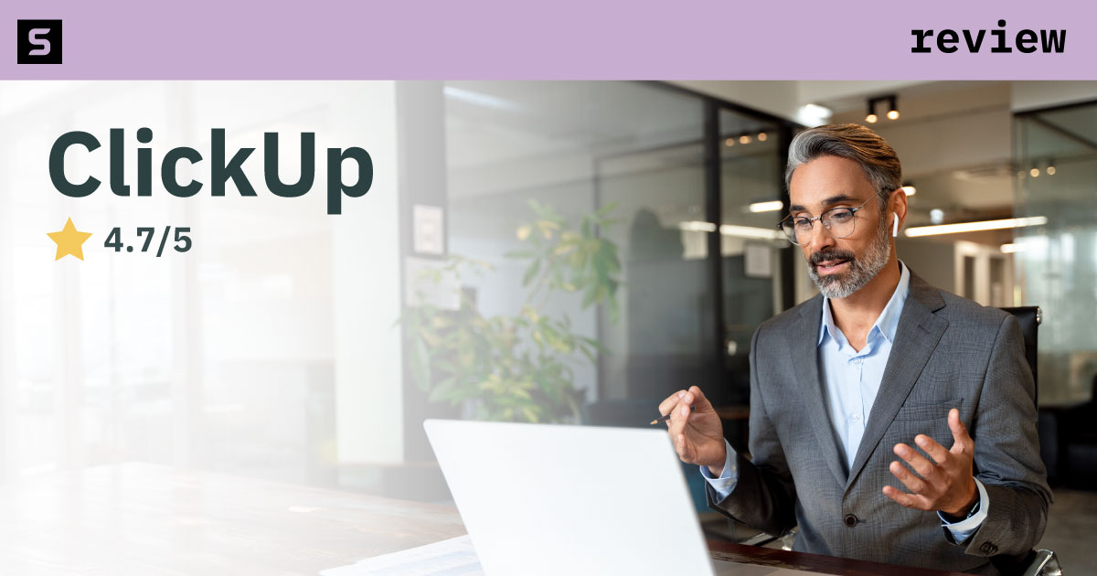 Man working on a computer.