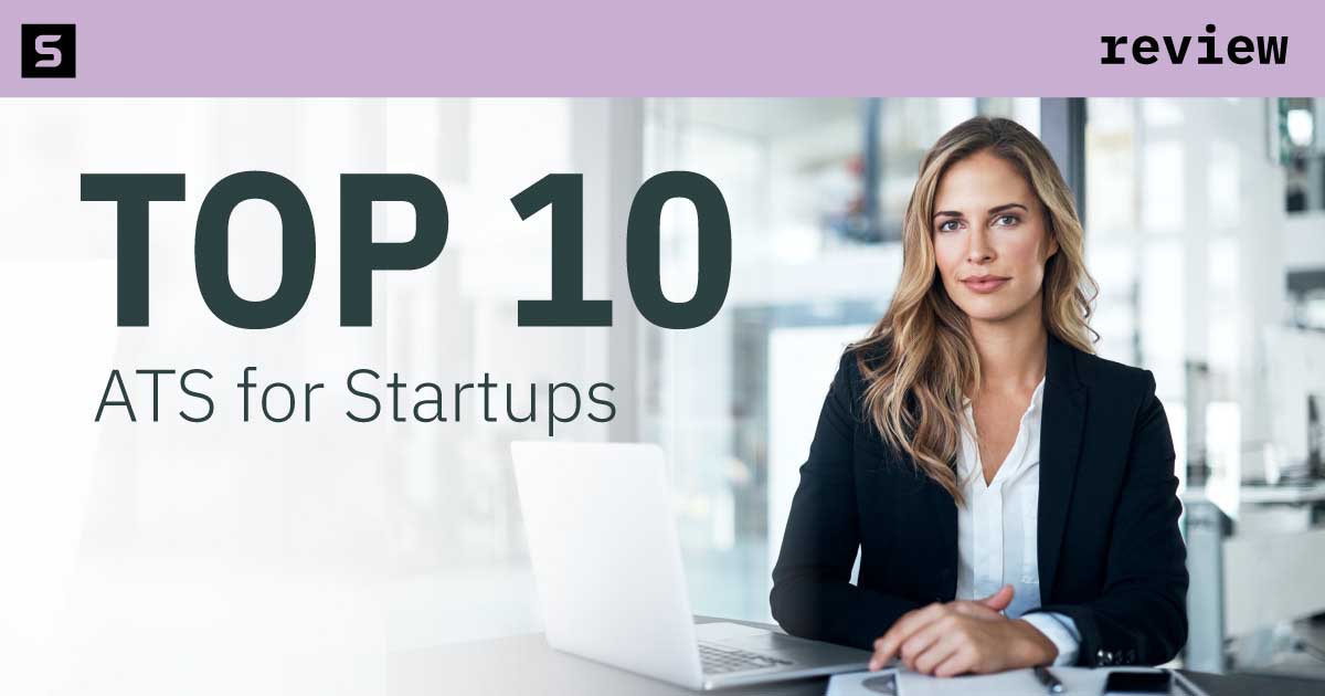 Woman looking at top ATS for startups.