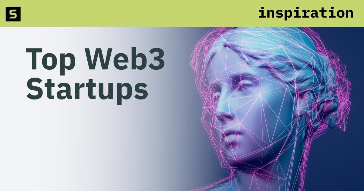 3D rendered classic sculpture Metaverse avatar with network of low-poly glowing purple lines.