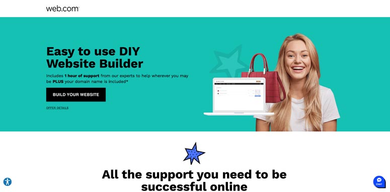 Image of the company homepage.